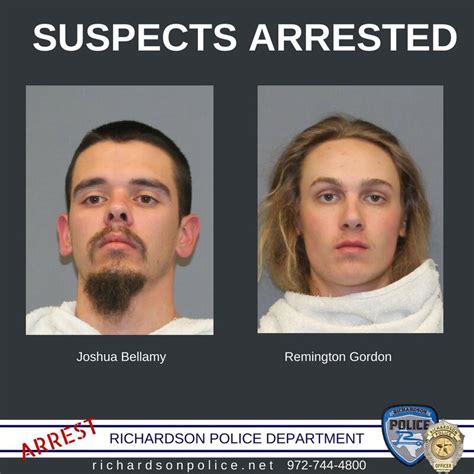 richardson police department|richardson arrests.